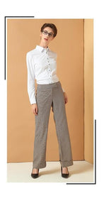 Regular Fit Full Length Hounds Tooth Pant - Inspire Professional Clothing