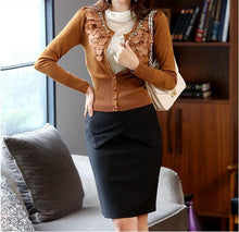 Load image into Gallery viewer, Pencil Skirt with Gathered Waist - Inspire Professional Clothing