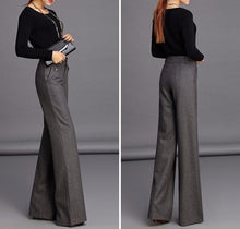 Load image into Gallery viewer, Loose Fit Mid-Waist Velour Straight Leg Pants - Inspire Professional Clothing