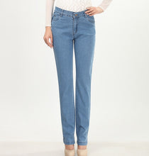 Load image into Gallery viewer, High Waist Straight Full Length Jeans - Inspire Professional Clothing