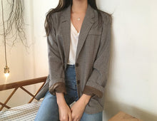 Load image into Gallery viewer, Rock the Houndstooth Boyfriend Blazer - Inspire Professional Clothing