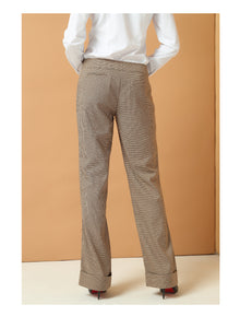Regular Fit Full Length Hounds Tooth Pant - Inspire Professional Clothing