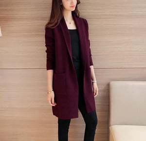 Keep Me Warm Long Cardigan with Color Options - Inspire Professional Clothing