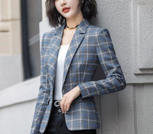 Load image into Gallery viewer, Outside the Box Plaid Blazer - Inspire Professional Clothing