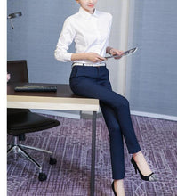 Load image into Gallery viewer, High Waist Flat Front Skinny Trouser - Inspire Professional Clothing