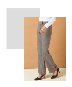 Regular Fit Full Length Hounds Tooth Pant - Inspire Professional Clothing