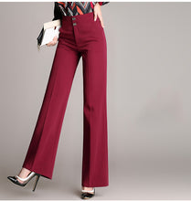 Load image into Gallery viewer, High Waist Wide Leg Pant with Double Button Accent - Inspire Professional Clothing