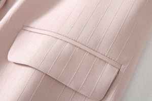 Suit Jacket - Double Breasted with Striping and Designed Cuff - Inspire Professional Clothing