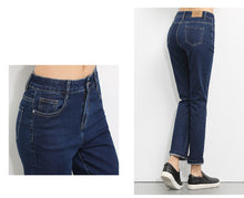 Load image into Gallery viewer, High Waist Full Length Straight Jeans - Inspire Professional Clothing