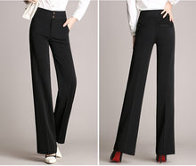 Load image into Gallery viewer, High Waist Wide Leg Pant with Double Button Accent - Inspire Professional Clothing