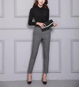Straight Leg Flat Front High Waist Pant - Inspire Professional Clothing