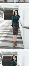 Load image into Gallery viewer, Sweater Top with Skirt Bottom - Green - Inspire Professional Clothing