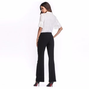 Low Waist Regular Fit Flare Pants - Inspire Professional Clothing