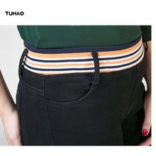 Load image into Gallery viewer, High Waist Skinny Jeans with Decorative Waist - Inspire Professional Clothing