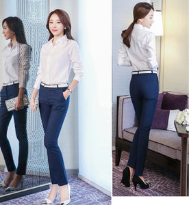 High Waist Flat Front Skinny Trouser - Inspire Professional Clothing
