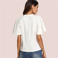 Load image into Gallery viewer, Elegant Loose Short Sleeve Blouse - Inspire Professional Clothing