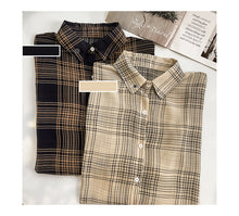 Load image into Gallery viewer, Coffee Break Plaid Blouse - Inspire Professional Clothing