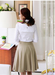 Lightweight High Waist Pleated Skirt - Inspire Professional Clothing