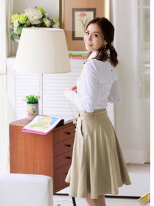 Lightweight High Waist Pleated Skirt - Inspire Professional Clothing