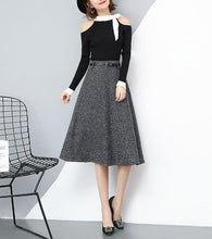 Load image into Gallery viewer, Umbrella Skirt, A-Line Plaid Design - Inspire Professional Clothing