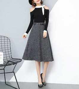 Umbrella Skirt, A-Line Plaid Design - Inspire Professional Clothing