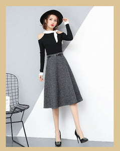 Umbrella Skirt, A-Line Plaid Design - Inspire Professional Clothing