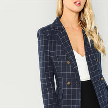 Load image into Gallery viewer, Here&#39;s My Card Plaid Blazer - Inspire Professional Clothing