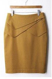 Pencil Skirt with Gathered Waist - Inspire Professional Clothing