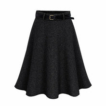 Load image into Gallery viewer, Wool-Like Skirt with Ruffle Bottom - Inspire Professional Clothing