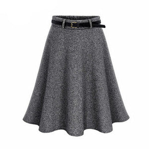 Wool-Like Skirt with Ruffle Bottom - Inspire Professional Clothing