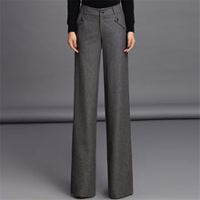 Load image into Gallery viewer, Loose Fit Mid-Waist Velour Straight Leg Pants - Inspire Professional Clothing