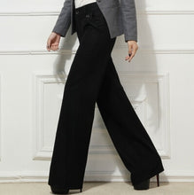 Load image into Gallery viewer, Loose Fit Mid-Waist Velour Straight Leg Pants - Inspire Professional Clothing