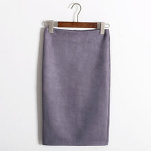 Load image into Gallery viewer, Faux Suede Pencil Skirt - Assorted Colors - Inspire Professional Clothing
