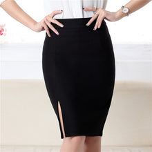 Load image into Gallery viewer, Slim Pencil Skirt with Front Slit - Inspire Professional Clothing