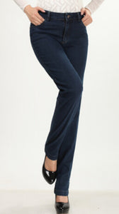 High Waist Straight Full Length Jeans - Inspire Professional Clothing