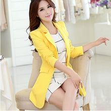 Load image into Gallery viewer, Positive Vibe Long Blazer - Several Vibrant Color Options - Inspire Professional Clothing
