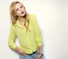 Load image into Gallery viewer, Lightweight Long Sleeve Chiffon Blouse - Inspire Professional Clothing