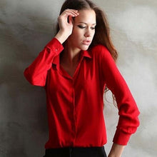 Load image into Gallery viewer, Lightweight Long Sleeve Chiffon Blouse - Inspire Professional Clothing