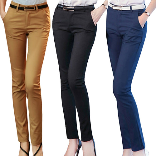 High Waist Flat Front Skinny Trouser - Inspire Professional Clothing