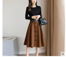 Load image into Gallery viewer, Skirt Combo - 2 Piece: Long Sleeve Top with Skirt Bottom - Inspire Professional Clothing