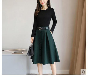 Skirt Combo - 2 Piece: Long Sleeve Top with Skirt Bottom - Inspire Professional Clothing