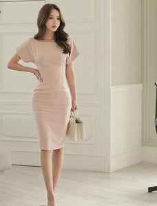 Short Sleeve Classic Pencil Dress - Inspire Professional Clothing