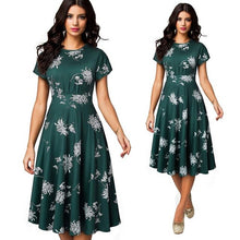 Load image into Gallery viewer, Regal &amp; Floral Dress - Inspire Professional Clothing