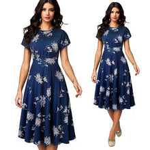 Load image into Gallery viewer, Regal &amp; Floral Dress - Inspire Professional Clothing