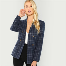 Load image into Gallery viewer, Here&#39;s My Card Plaid Blazer - Inspire Professional Clothing